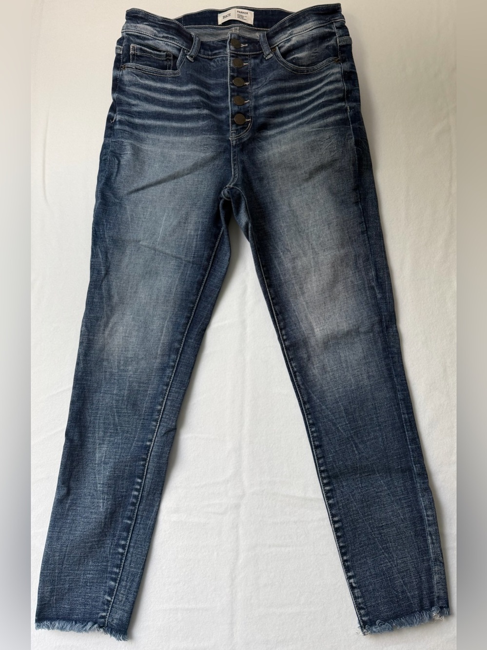 BKE Parker Women's Ankle Skinny High Rise Jeans in Dark Blue Wash